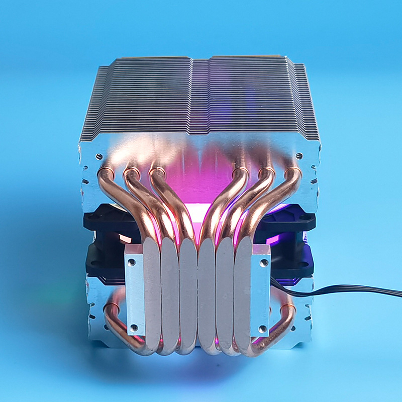 Radiator LED pentru semiconductori, din cupru-aluminiu, 4–6 țevi de răcire, răcire cu aer, zgomot 25 dB, durată de viață 50.000 h