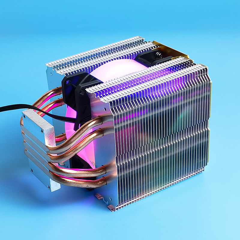 Radiator LED pentru semiconductori, din cupru-aluminiu, 4–6 țevi de răcire, răcire cu aer, zgomot 25 dB, durată de viață 50.000 h