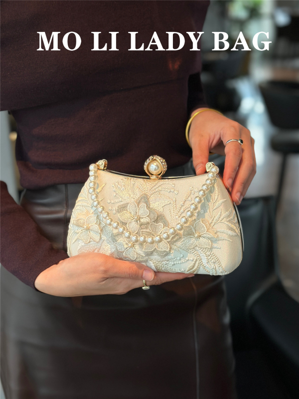 Estélyi táska - párna alakú, poliészter, zár, telefon számára zseb, poliészter bélés, 2025 téli kiadás