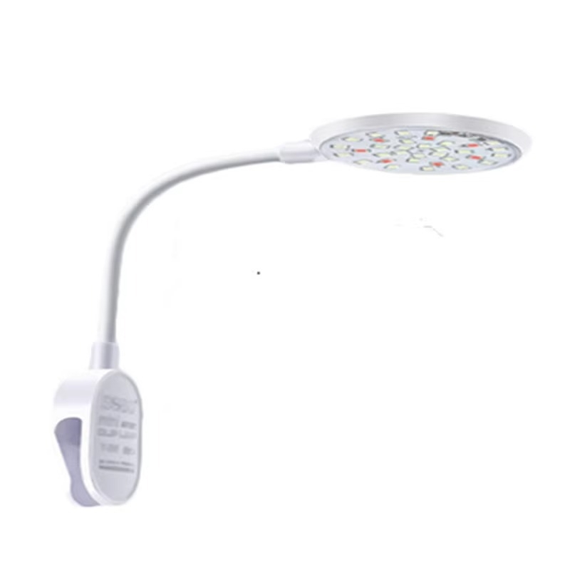 Akvárium clip-on LED lámpa, ABS anyag, USB tápegység, állítható fényerő, kiegészítő világítás halaknak és vízi növényeknek