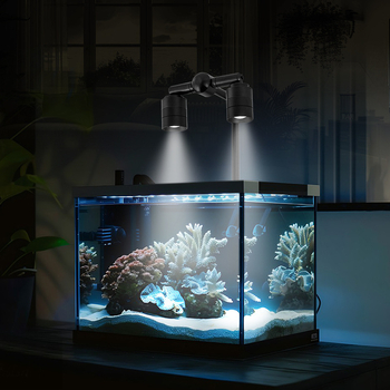 LED rasvjeta za akvarij - dvostruka glava, aluminijeva legura, 6W, energetska ušteda, uređenje krajolika