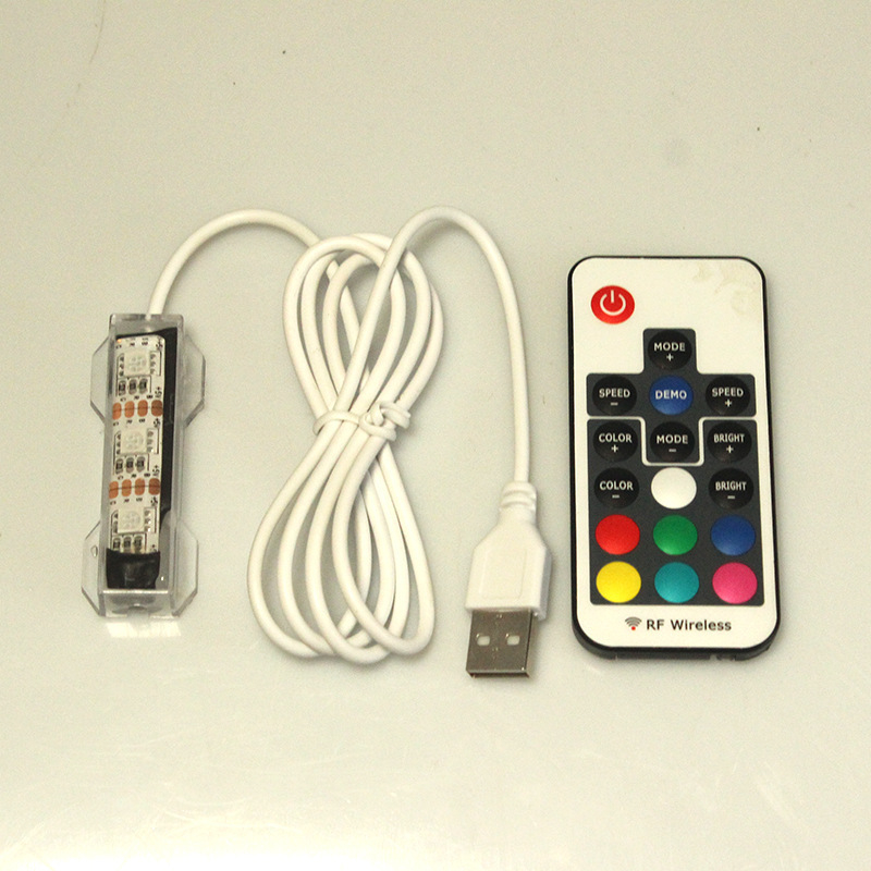 Φωτιστικό USB με RF τηλεχειρισμό από την Huay — 5V τροφοδοσία, ισχύς 0,6W, πλαστικό περίβλημα, 38 g