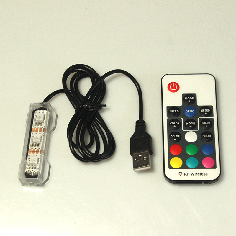 Φωτιστικό USB με RF τηλεχειρισμό από την Huay — 5V τροφοδοσία, ισχύς 0,6W, πλαστικό περίβλημα, 38 g