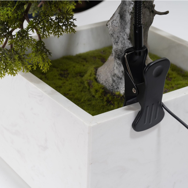 Klip-on LED svjetlo za akvarij s zumiranjem, 5W, 48 LED, USB vremenski tajmer 3–9–12 h, 3 razine dimminga, 10 razina svjetline, konstrukcija od aluminijskog legura + željezna umjetnost