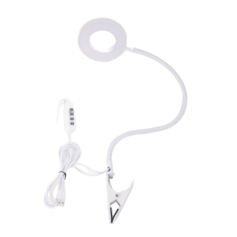 Klip-on LED svjetlo za akvarij s zumiranjem, 5W, 48 LED, USB vremenski tajmer 3–9–12 h, 3 razine dimminga, 10 razina svjetline, konstrukcija od aluminijskog legura + željezna umjetnost