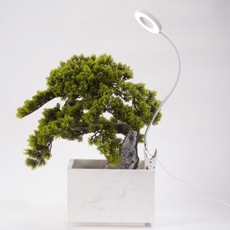 Klip-on LED svjetlo za akvarij s zumiranjem, 5W, 48 LED, USB vremenski tajmer 3–9–12 h, 3 razine dimminga, 10 razina svjetline, konstrukcija od aluminijskog legura + željezna umjetnost