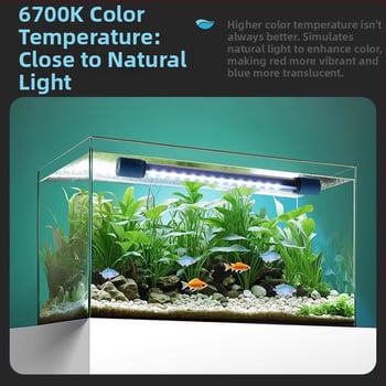 Akvaris LED világítás — üvegtest, vízálló, teljes spektrum, 10 W, 1 kg