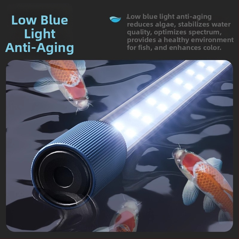 Akvaris LED világítás — üvegtest, vízálló, teljes spektrum, 10 W, 1 kg