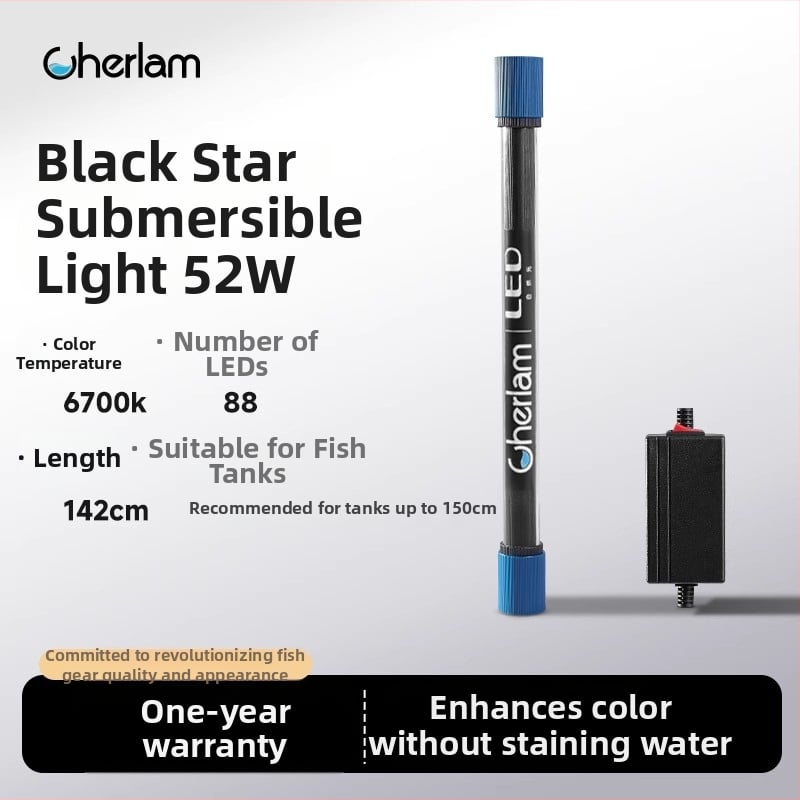 Akvaris LED világítás — üvegtest, vízálló, teljes spektrum, 10 W, 1 kg