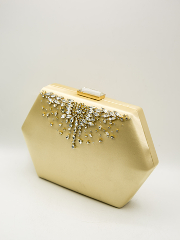 Kézzel varrott hatszögletű doboz kézitáska gyémántmintával (Anyag: poliészter; Forma: hatszögletű doboz; Zárás: zár; Stílus: városi egyszerűség)