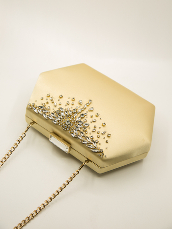 Kézzel varrott hatszögletű doboz kézitáska gyémántmintával (Anyag: poliészter; Forma: hatszögletű doboz; Zárás: zár; Stílus: városi egyszerűség)