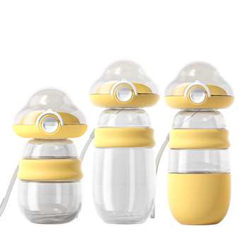 Hordozható kutya vízivó palack integrált víz- és etetőtartállyal — hőálló átlátszó PC részek, PP test, csúszásmentes TPR gyűrű, Sour Bear