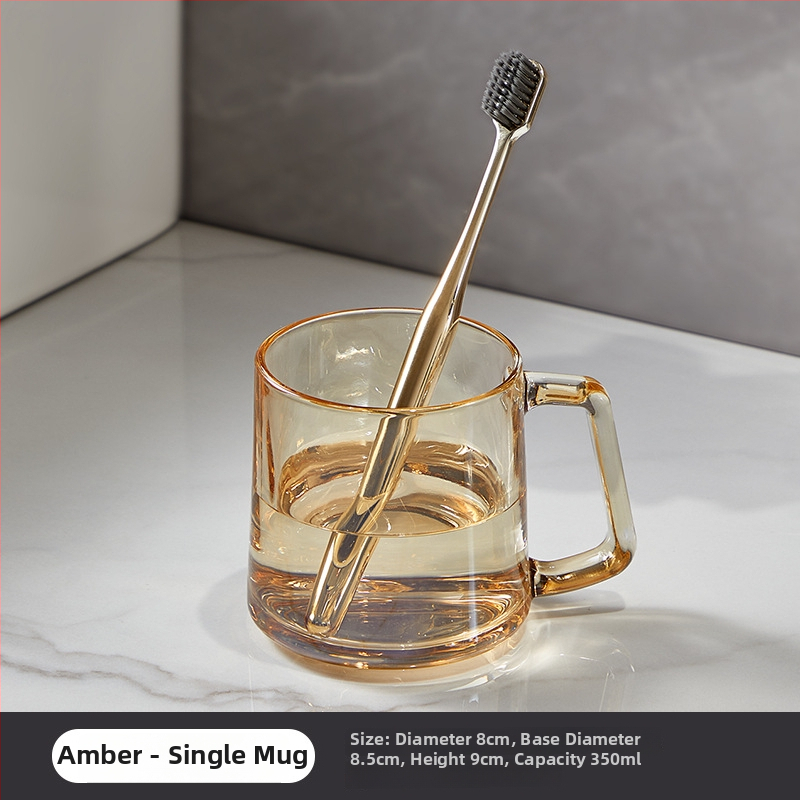 Sklenený pohár na ústnu vodu – Pár na domáce použitie, guľatý, odolný voči vysokým teplotám, jednovrstvý, model 240826