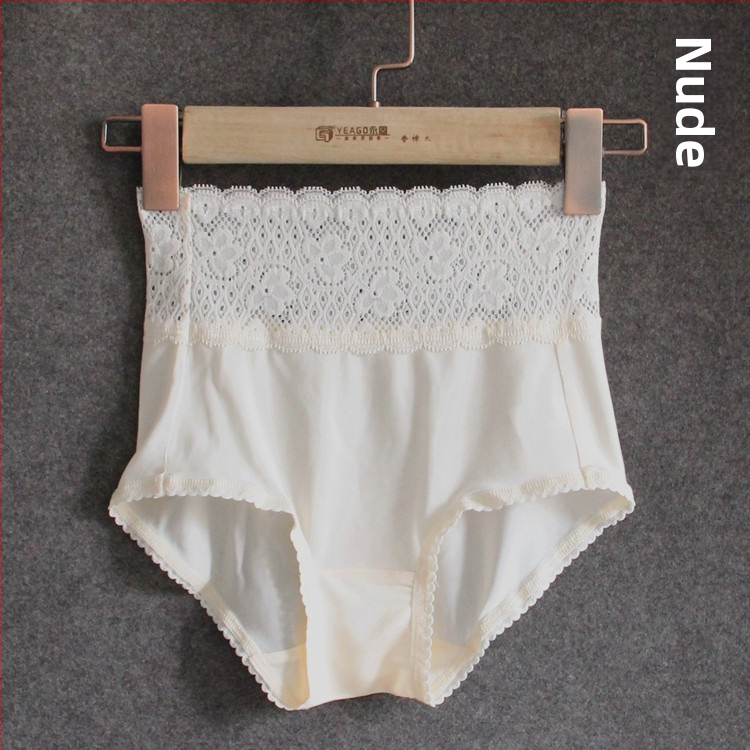 Γυναικείο εσώρουχο εγκύου με υψηλή μέση από Mulberry μετάξι, δαντέλα πλεκτή, διαπνέον, 100% μετάξι