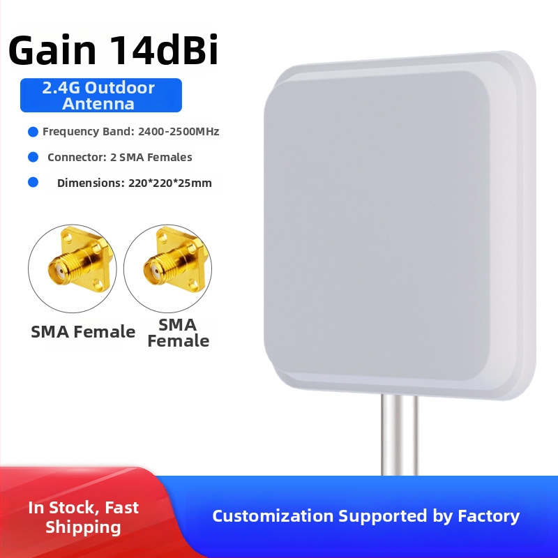 WiFi smerová plochá panelová anténa, 2,4/5,8 GHz, zisk 18 dBi, AP mostná stanica