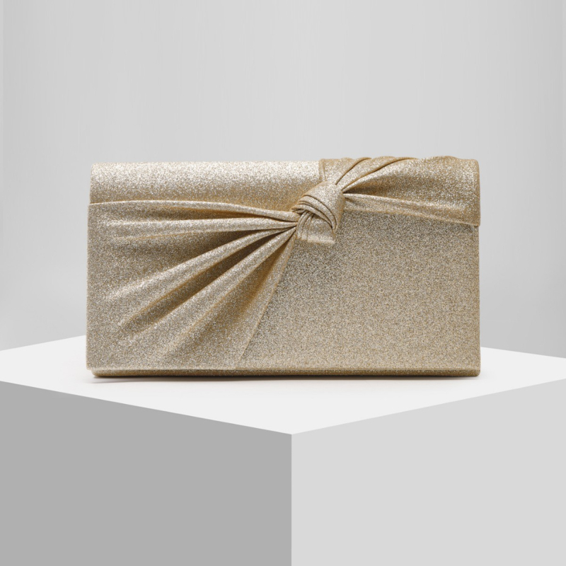 Ženska plisirana sjajna večernja clutch torbica, poliester materijal, poliester podstava, horizontalni kvadratni oblik, magnetska zatvarač, gradski minimalistički stil