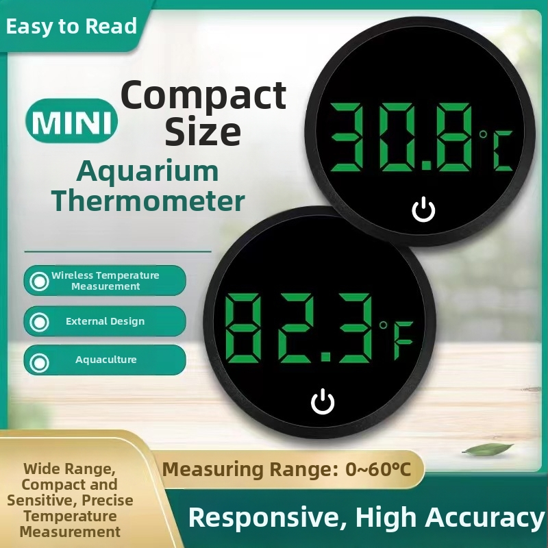 Аквариумен термометър – ABS материал, цифров LCD дисплей, термометрна функция
