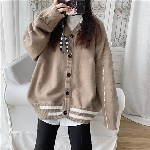 Pleten kardigan s okruglim izrezom, dugi rukavi, tanak, tkanina od pamukove smjese, Zima 2025