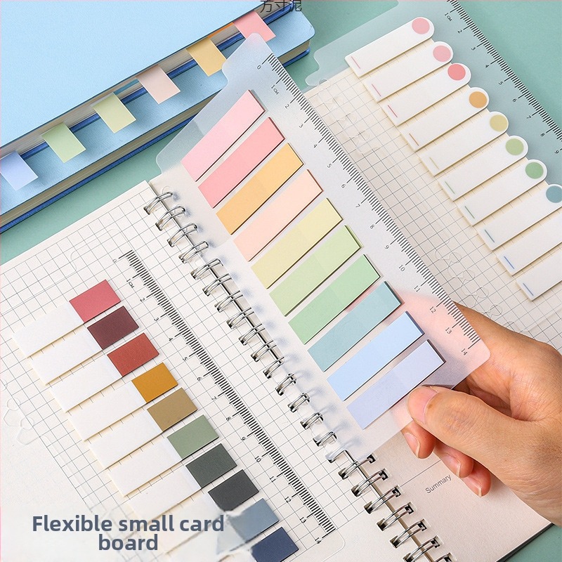 Plastové indexové záložky do zošita, zapisovateľné, bez lepidla