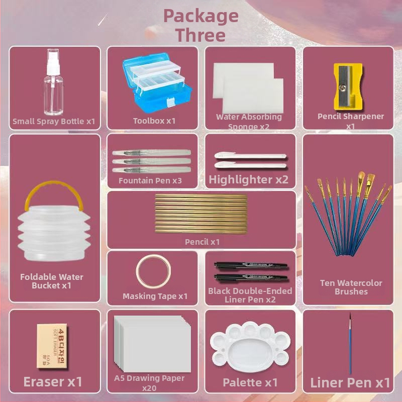 Condonparker σετ ιριδίζουσας ακουαρέλας με ιριδίζοντα pigment, φορητό εργαλείο ζωγραφικής, κατάλληλο ως δώρο