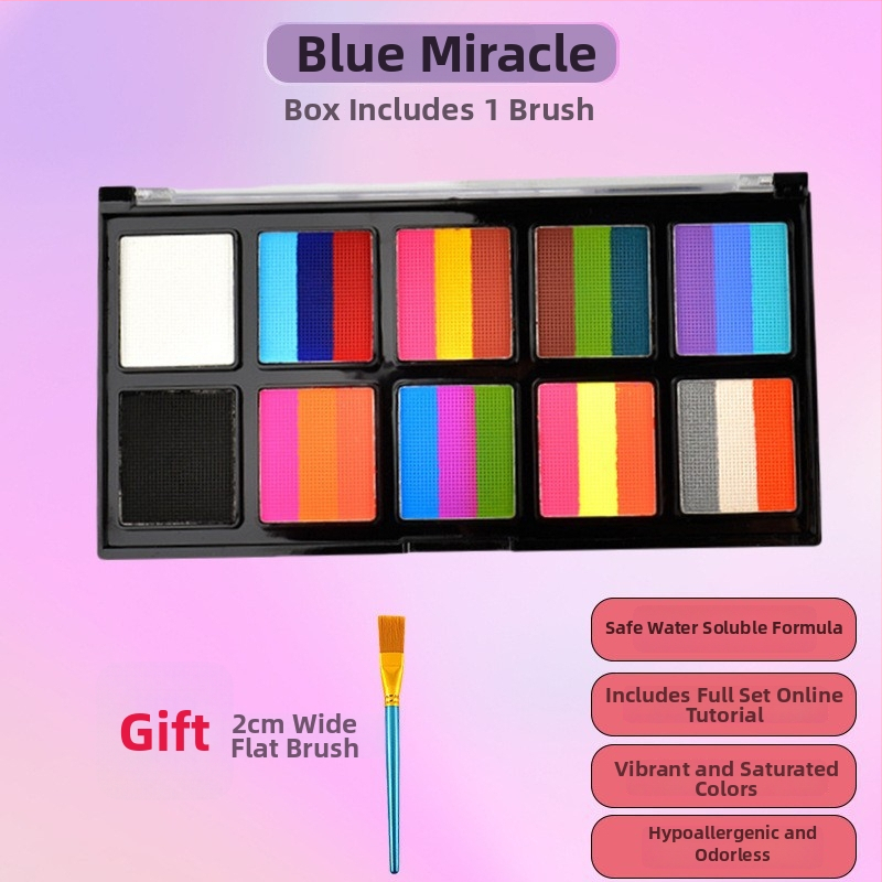 Комплект за детско лицево рисуване с гуаш, водоразтворим и миещ се, 1 бр в единична кутия