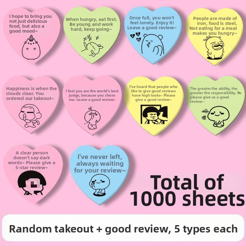 Стикери за оценки за доставки — пост-ит стикери за оценяване с ръкописни петзвездни коментари за магазин за чай с мляко; марка: Youka; вътрешни страници: Други; IP разрешение: Не