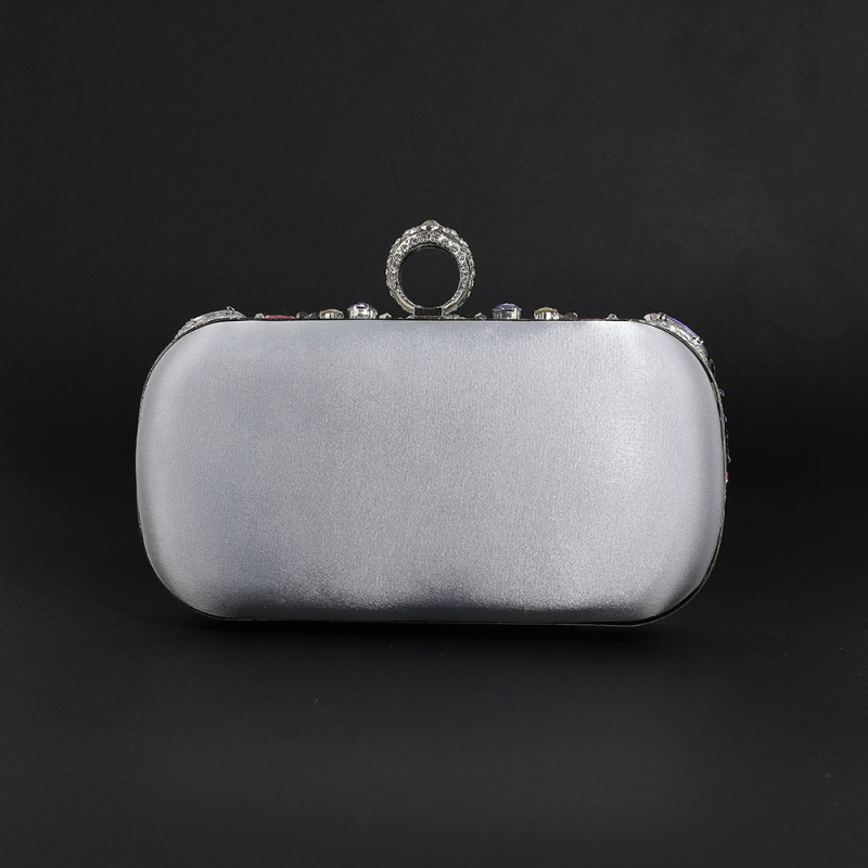 Večernja clutch torbica, pravokutnog oblika, poliester, pretinac za telefon, zatvaranje poklopca