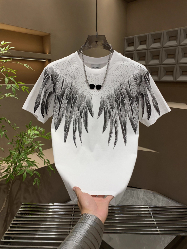 Мъжка тениска с къси ръкави, карикатурен модел, свободна кройка, кръгло деколте, 96% полиестер, лято, спортно-лятна кройка