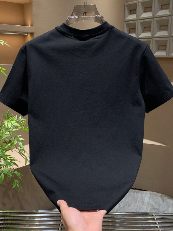 Мъжка тениска с къси ръкави, карикатурен модел, свободна кройка, кръгло деколте, 96% полиестер, лято, спортно-лятна кройка