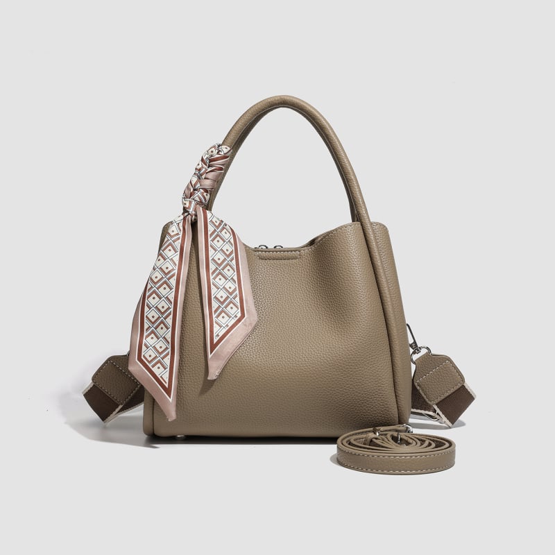 PU torbica za žene – elegantan stil zrele žene, torba tipa kanta, ljeto 2025, svakodnevna upotreba