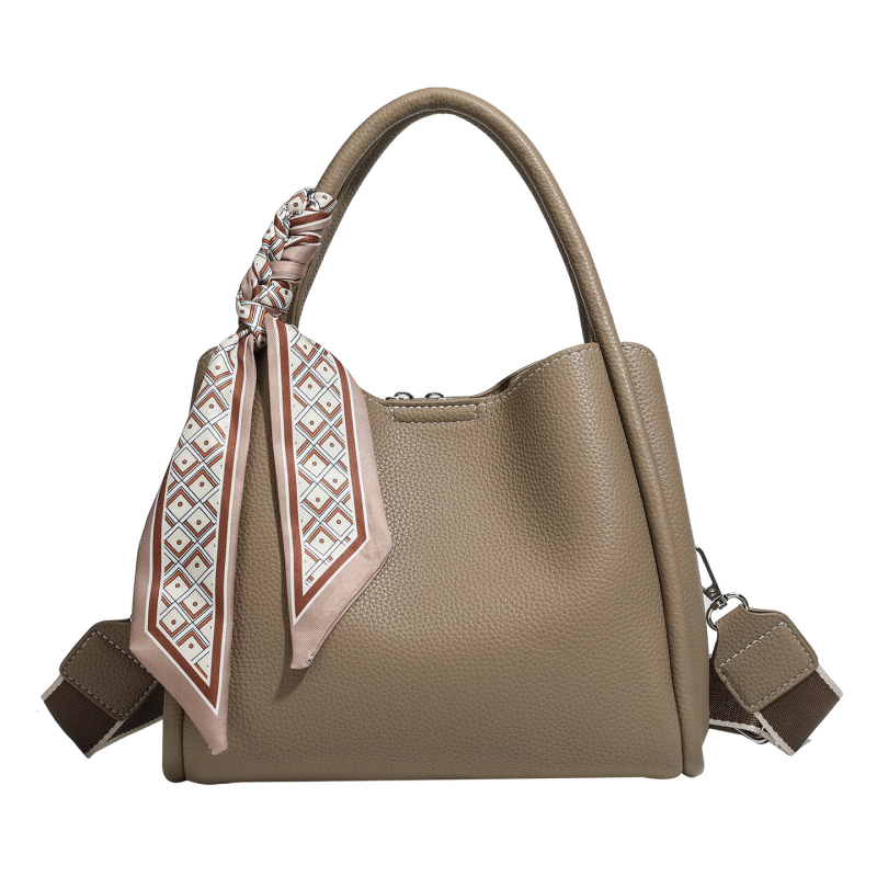 PU torbica za žene – elegantan stil zrele žene, torba tipa kanta, ljeto 2025, svakodnevna upotreba