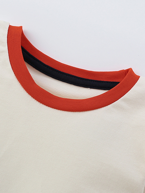 Dječja majica od pamuka s dugim rukavima i okruglim izrezom, 95% pamuk, uzrast 3–8 godina, jesen-zima