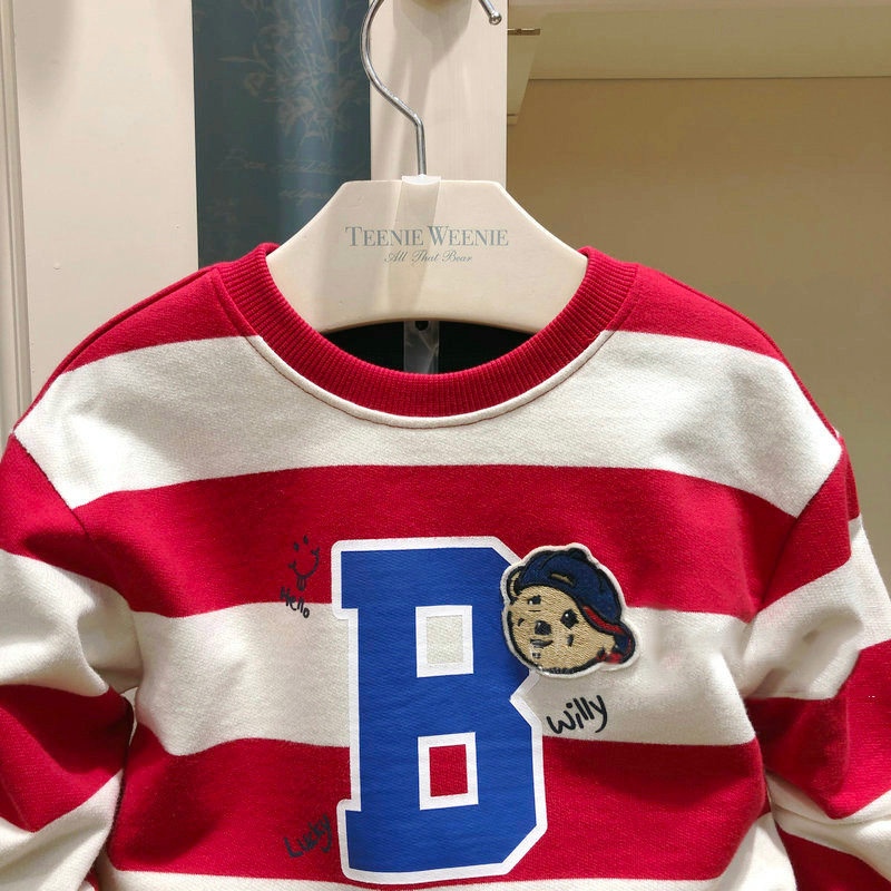 Gyerekek hosszú ujjú póló, koreai stílus, 100% pamut, 3–8 éveseknek, tavasz–ősz, Little Bear