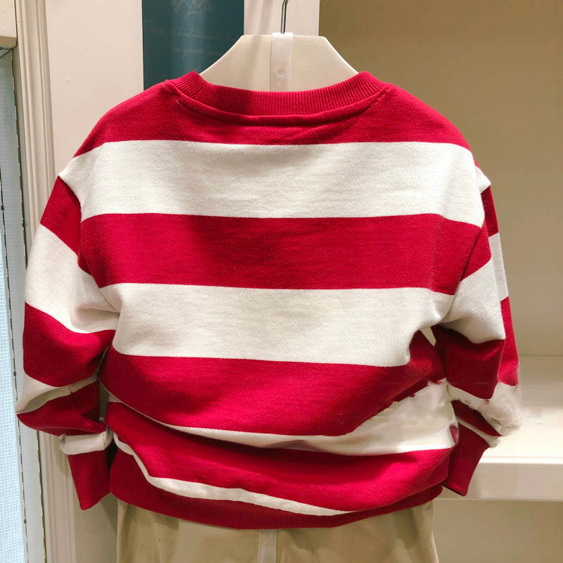 Gyerekek hosszú ujjú póló, koreai stílus, 100% pamut, 3–8 éveseknek, tavasz–ősz, Little Bear