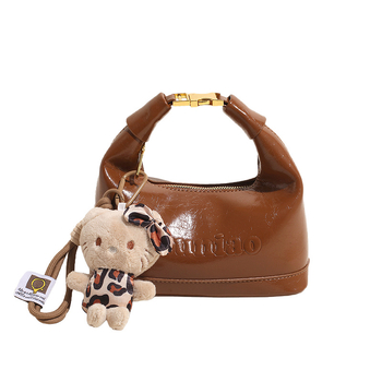 PU Dumpling torba za žene, horizontalno kvadratna torba preko ramena sa zatvaračem, unutarnja džep sa zatvaračem, gradski minimalistički stil, Proljeće 2025