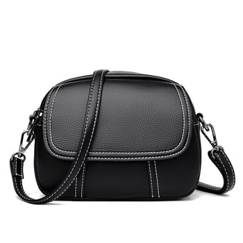 Torba za rame, mala okrugla od PU kože, podstava od najlona, gradski minimalistički stil, proljeće 2025