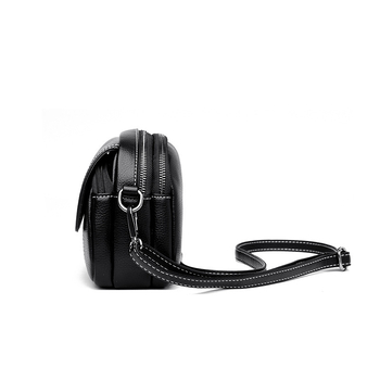 Torba za rame, mala okrugla od PU kože, podstava od najlona, gradski minimalistički stil, proljeće 2025