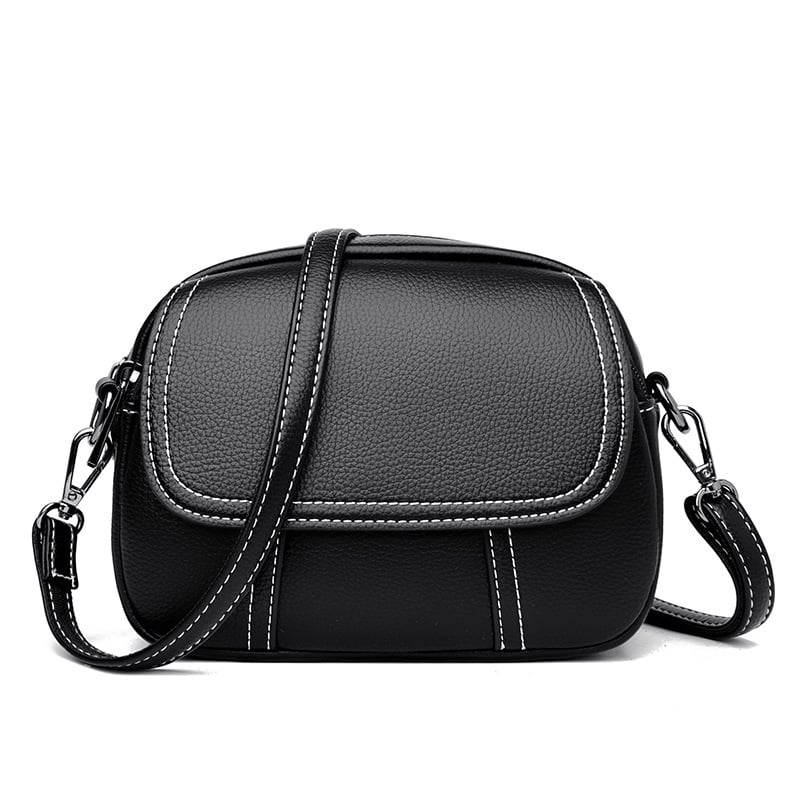 Torba za rame, mala okrugla od PU kože, podstava od najlona, gradski minimalistički stil, proljeće 2025