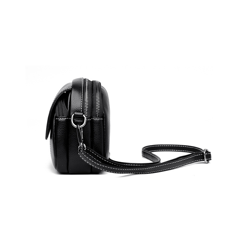 Torba za rame, mala okrugla od PU kože, podstava od najlona, gradski minimalistički stil, proljeće 2025