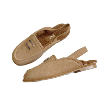 Ženske loaferice s okruglim vrhom, podstava od vune, ulošak od umjetnog krzna, gumeni potplat, niski pet