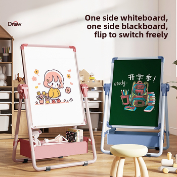 Rainbow magnetická dvojstranná detská tabuľa na kreslenie s mazateľnou plochou