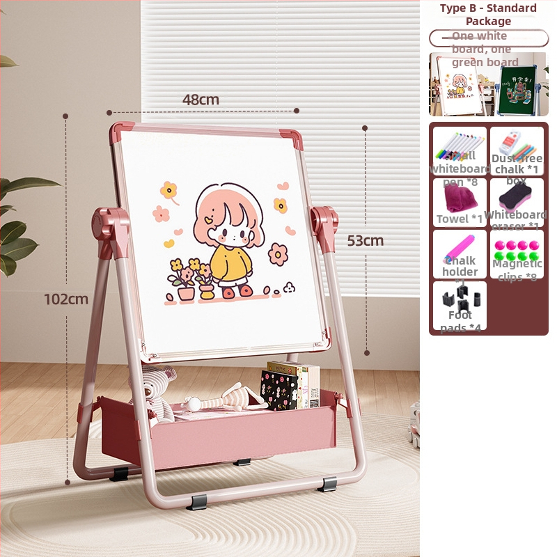 Rainbow magnetická dvojstranná detská tabuľa na kreslenie s mazateľnou plochou