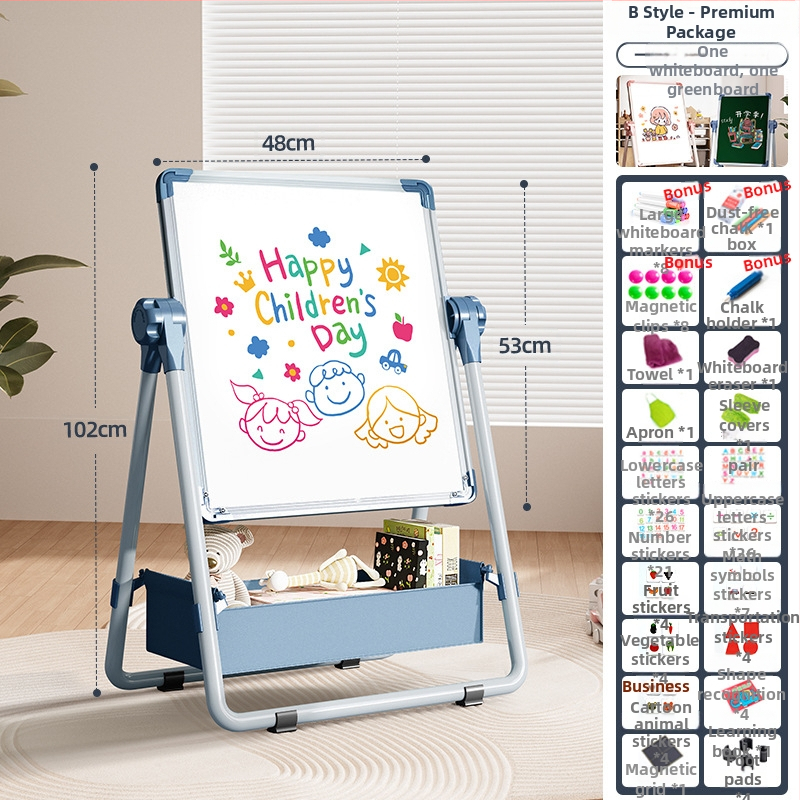 Rainbow magnetická dvojstranná detská tabuľa na kreslenie s mazateľnou plochou