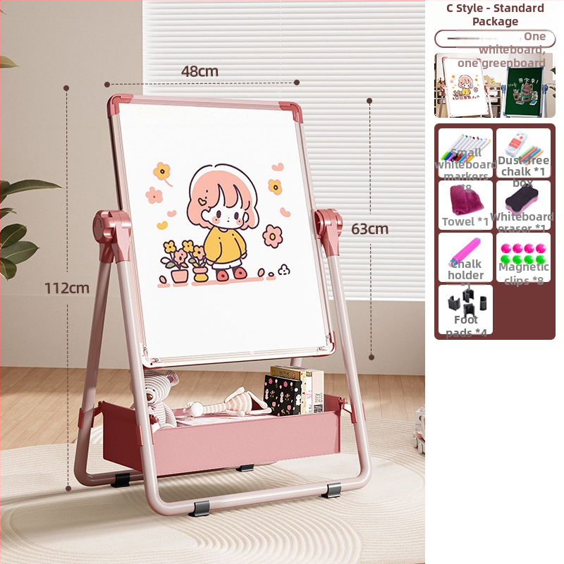 Rainbow magnetická dvojstranná detská tabuľa na kreslenie s mazateľnou plochou