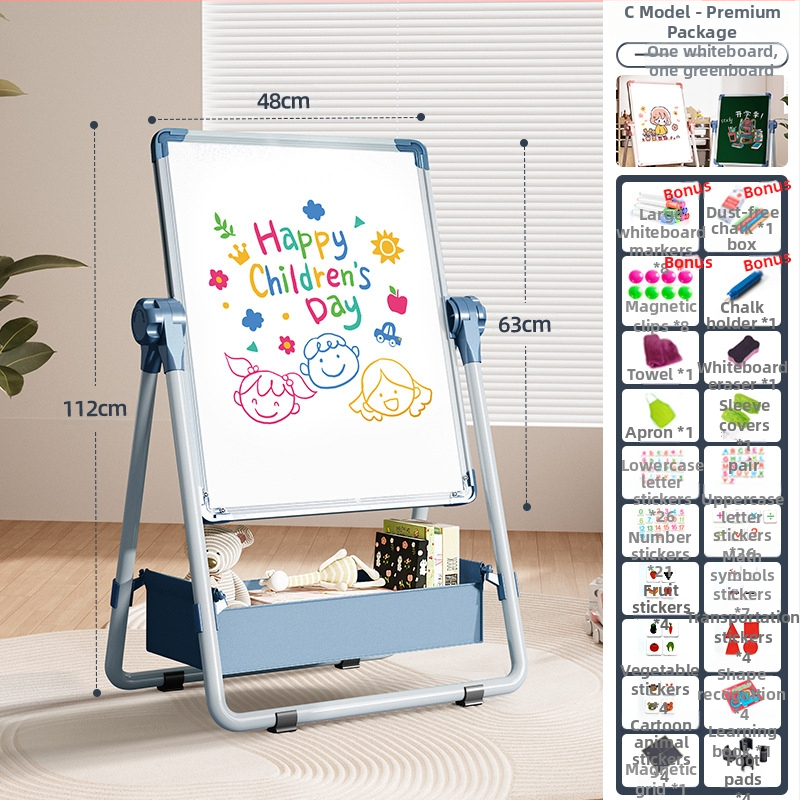 Rainbow magnetická dvojstranná detská tabuľa na kreslenie s mazateľnou plochou