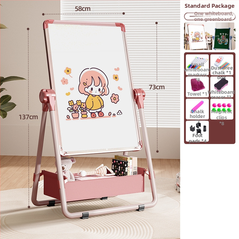 Rainbow magnetická dvojstranná detská tabuľa na kreslenie s mazateľnou plochou