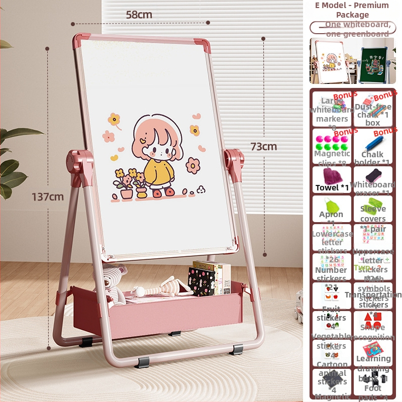 Rainbow magnetická dvojstranná detská tabuľa na kreslenie s mazateľnou plochou