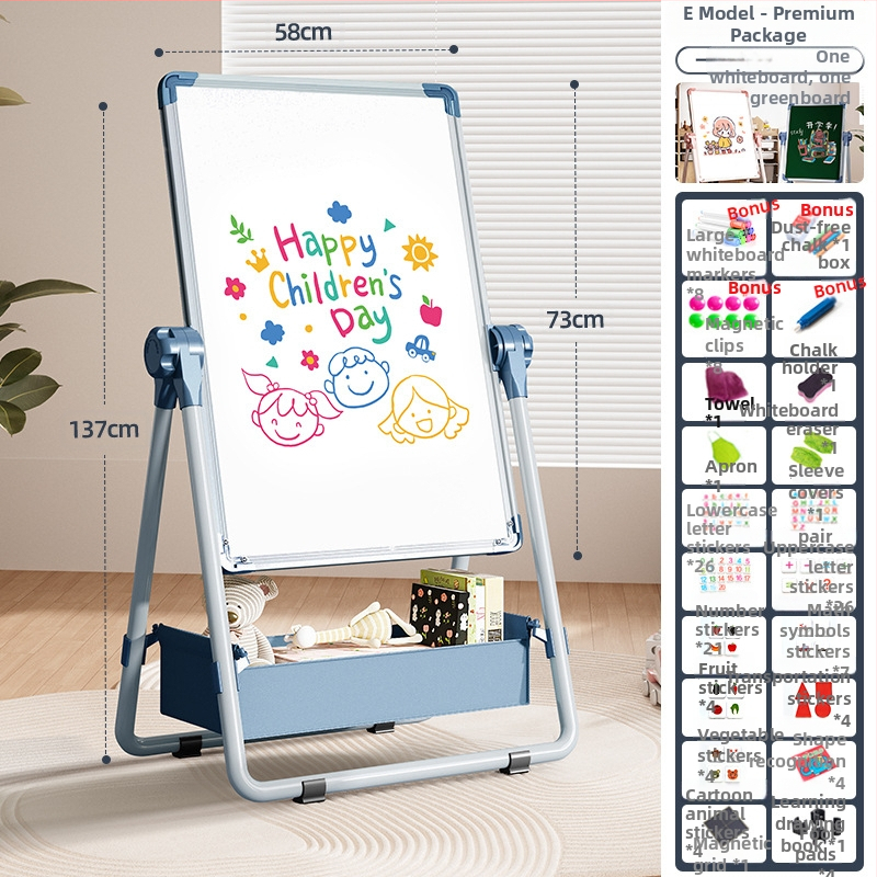 Rainbow magnetická dvojstranná detská tabuľa na kreslenie s mazateľnou plochou