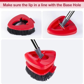 Cap de perie triunghiular înlocuibil pentru toaletă, baie și podea – din plastic, lansat în 2024