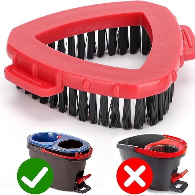 Cap de perie triunghiular înlocuibil pentru toaletă, baie și podea – din plastic, lansat în 2024